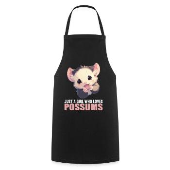 Opossum Opossums - Cooking Apron - black - Front - AI Model Male 185 dark (185cm)