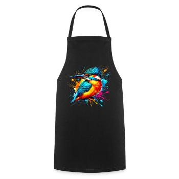 Martin-pêcheur - Tablier de cuisine - noir - Devant - AI Model Male 185 dark (185cm)