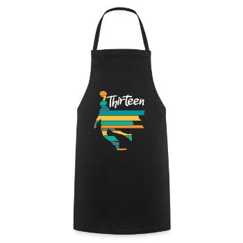 Thirteen Stripe Look 13th Birthday - Cooking Apron - black - Front - AI Model Male 185 dark (185cm)