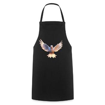 Taube Weiß Frieden Peace Ringeltaube Weiße Tauben - Kochschürze - Schwarz - Vorne - AI Model Male 185 dark (185cm)