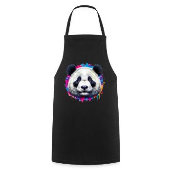 Panda - Kochschürze - Schwarz - Vorne - AI Model Male 185 dark (185cm)