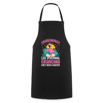 Flamingo Grandmingo Flamingo Grandma - Kochschürze - Schwarz - Vorne - AI Model Male 185 dark (185cm)