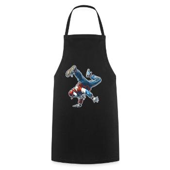 Breakdancing - Cooking Apron - black - Front - AI Model Male 185 dark (185cm)