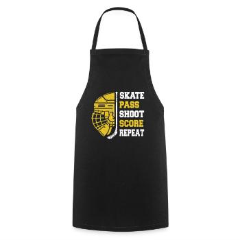 Hockey, Hockey Players, Hockey - Cooking Apron - black - Front - AI Model Male 185 dark (185cm)