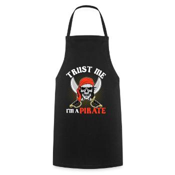 Croyez-moi, je suis un pirate Aargh Crossbone drôle - Tablier de cuisine - noir - Devant - AI Model Male 185 dark (185cm)