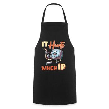 IT Geek, PC Accessories Storage Devices Evolution - Cooking Apron - black - Front - AI Model Male 185 dark (185cm)