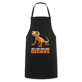 Geckos Gecko - Kochschürze - Schwarz - Vorne - AI Model Male 185 dark (185cm)
