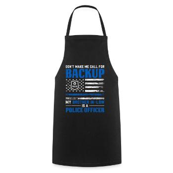 Schwager Lustiger Polizist USA Flagge Gesetz - Kochschürze - Schwarz - Vorne - AI Model Male 185 dark (185cm)