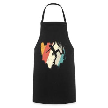 Rainbow Burst Tanz Silhouette - Kochschürze - Schwarz - Vorne - AI Model Male 185 dark (185cm)