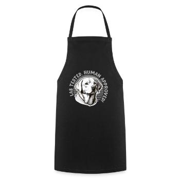 Labrador Retriever Lab Tested Human Animal Lover - Cooking Apron - black - Front - AI Model Male 185 dark (185cm)