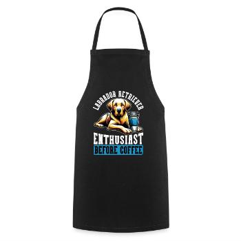 Labrador Retriever Enthusiast Before Dog Breeder - Cooking Apron - black - Front - AI Model Male 185 dark (185cm)