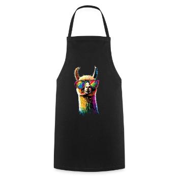 Alpaca Sweet Llama Farm Life Is Better With Alpacas - Cooking Apron - black - Front - AI Model Male 185 dark (185cm)