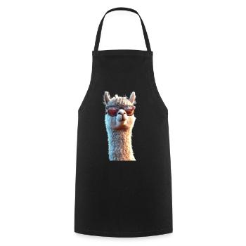 Alpaca Sweet Llama Farm Life Is Better With Alpacas - Cooking Apron - black - Front - AI Model Male 185 dark (185cm)