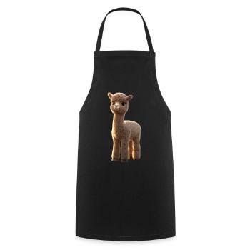 Alpaca Sweet Llama Farm Life Is Better With Alpacas - Cooking Apron - black - Front - AI Model Male 185 dark (185cm)