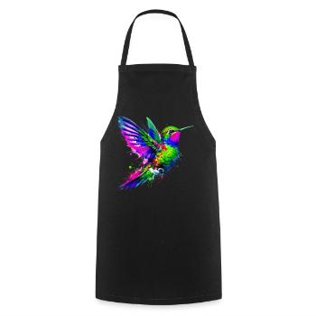 Kolibri - Kochschürze - Schwarz - Vorne - AI Model Male 185 dark (185cm)