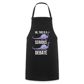 Dino Krawatte Business Meme funny Spruch Outfit - Kochschürze - Schwarz - Vorne - AI Model Male 185 dark (185cm)