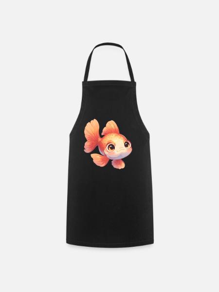 poisson rouge - Tablier de cuisine - noir
