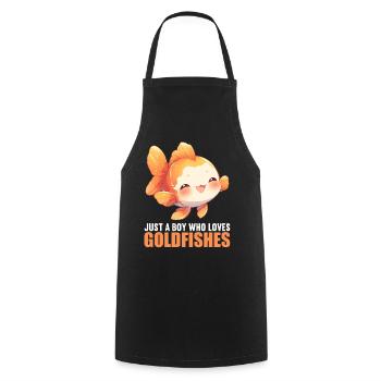Goldfische Goldfisch - Kochschürze - Schwarz - Vorne - AI Model Male 185 dark (185cm)
