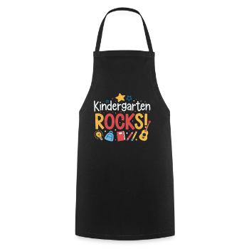 Pierres de jardin d’enfants – Design amusant pour les enfants - Tablier de cuisine - noir - Devant - AI Model Male 185 dark (185cm)