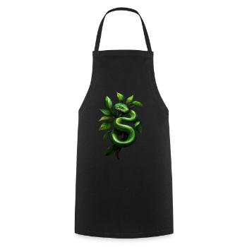 Arbre vert Python Serpents Amoureux Terrarium - Tablier de cuisine - noir - Devant - AI Model Male 185 dark (185cm)