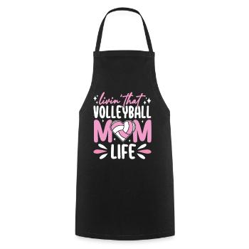 Volleyball Mom Team Sports Serve Ball Funny Mom - Cooking Apron - black - Front - AI Model Male 185 dark (185cm)