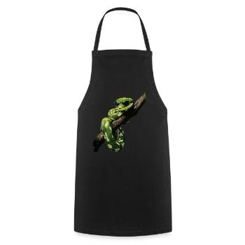 Arbre vert Python Serpents Amoureux Terrarium - Tablier de cuisine - noir - Devant - AI Model Male 185 dark (185cm)