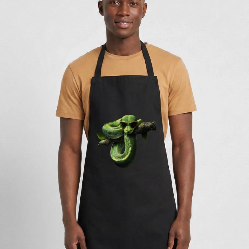 Green Tree Python Snakes Lover Terrarium Cooking Apron