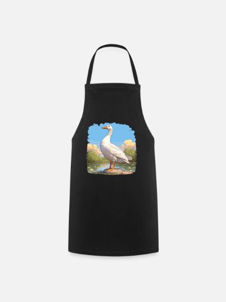 Gänse Gans - Kochschürze - Schwarz