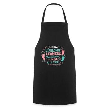 Creating lifelong learners, one curious mind at a - Cooking Apron - black - Front - AI Model Male 185 dark (185cm)