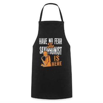 Les saxophones n’ont pas peur de la - Tablier de cuisine - noir - Devant - AI Model Male 185 dark (185cm)