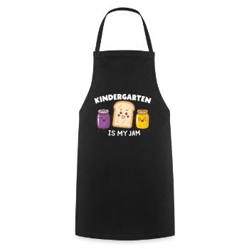 Funny Kindergarten Design – Breakfast Outfit - Cooking Apron - black - Front - AI Model Male 185 dark (185cm)