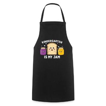 Funny Kindergarten Design – Breakfast Outfit - Cooking Apron - black - Front - AI Model Male 185 dark (185cm)