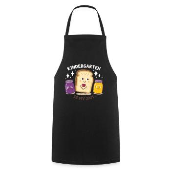 Funny Kindergarten Design – Breakfast Outfit - Cooking Apron - black - Front - AI Model Male 185 dark (185cm)