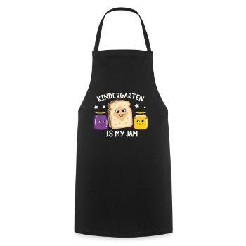Funny Kindergarten Design – Breakfast Outfit - Cooking Apron - black - Front - AI Model Male 185 dark (185cm)