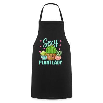 Sexy Plant Lady - Jardinières Jardinière - Tablier de cuisine - noir - Devant - AI Model Male 185 dark (185cm)