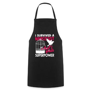 I Have a Narcissistic Superpower Divorce - Cooking Apron - black - Front - AI Model Male 185 dark (185cm)