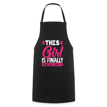 This Girl Is Finally Divorced Celebrate - Cooking Apron - black - Front - AI Model Male 185 dark (185cm)