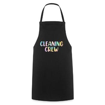 Équipe de nettoyage Tie Dye Nettoyage de femme de ménage - Tablier de cuisine - noir - Devant - AI Model Male 185 dark (185cm)