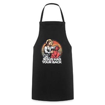 Jésus vous soutient comme une source d’inspiration - Tablier de cuisine - noir - Devant - AI Model Male 185 dark (185cm)
