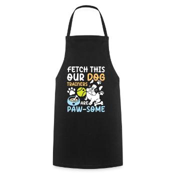 Fetch This Our Dog Trainers Are Paw-some - Cooking Apron - black - Front - AI Model Male 185 dark (185cm)