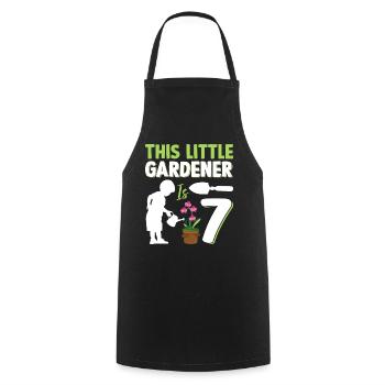 Jardinier amateur Jardinage pour enfants 7e anniversaire - Tablier de cuisine - noir - Devant - AI Model Male 185 dark (185cm)
