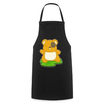 Hamster Yoga Fitness Gymnastik - Kochschürze - Schwarz - Vorne - AI Model Male 185 dark (185cm)