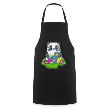 Panda Ostern Ostereier - Kochschürze - Schwarz - Vorne - AI Model Male 185 dark (185cm)