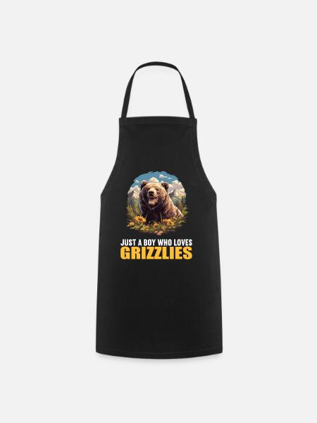 Grizzlybären Grizzlybär - Kochschürze - Schwarz