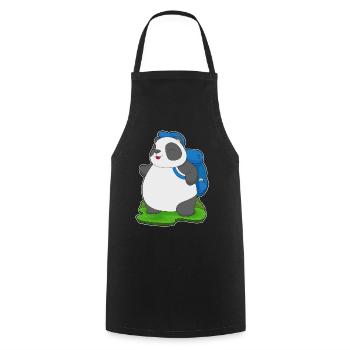 Randonnée à dos pour randonneurs panda - Tablier de cuisine - noir - Devant - AI Model Male 185 dark (185cm)