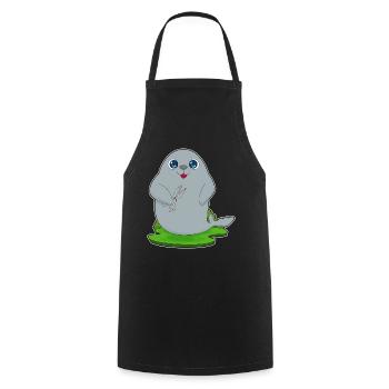 Seal Hairdresser Scissors - Cooking Apron - black - Front - AI Model Male 185 dark (185cm)