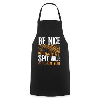 Saxophone Be Nice Or I Empty My - Tablier de cuisine - noir - Devant - AI Model Male 185 dark (185cm)
