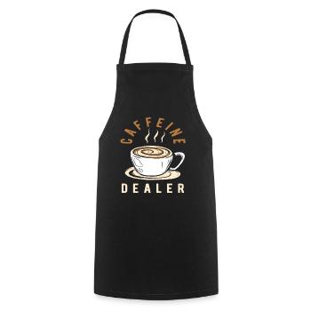 Amateur de café, revendeur de caféine - Tablier de cuisine - noir - Devant - AI Model Male 185 dark (185cm)