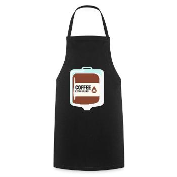 Coffee Lover Extra Blend Design - Cooking Apron - black - Front - AI Model Male 185 dark (185cm)