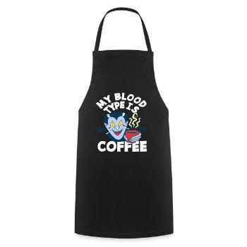 Kaffee Liebhaber Mein Bluttyp Kaffee - Kochschürze - Schwarz - Vorne - AI Model Male 185 dark (185cm)